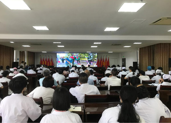 树精诚医德  习清正医风  ——抚州市第一人民医院第十、十一、十二支部联合举办  2024年第一期道德讲堂活动