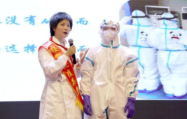 抗“疫”英雄进校园 感人事迹励师生 抗“疫”英雄进校园 感人事迹励师生